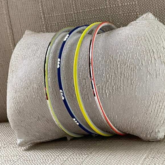 Glass Bangle Multi Color Bracelet Wrist Band Bangles Set of 4 - Picture 11 of 11